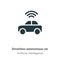 Driverless autonomous car vector icon on white background. Flat vector driverless autonomous car icon symbol sign from modern