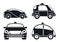 Driverless car icon set, simple style