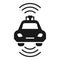 Driverless car icon, simple style