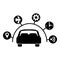 Driverless car icon, simple style