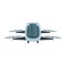 Driverless taxi drone icon flat isolated vector