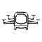 Driverless taxi drone icon, outline style