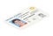 Drivers License. A plastic identity card. Vector isometric flat illustration of the template.