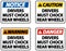 Drivers Must Chock Wheels Label Sign On White Background
