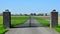 Driveway with gate to dairy farm Koepon in Garnwerd