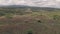 Driving in Aberdare National Park, Kenya, Africa. Aerial dro