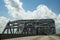 Driving across the Huey P. Long Bridge over the Missssippi River in Louisiana, USA