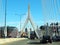 Driving across the Leonard P. Zakim Bunker Hill Memorial Bridge