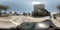 Driving arrive Miami Beach 5th Street traffic light 360vr footage