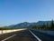 Driving autobahn asphalt road in Greece, Europe