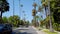 Driving through Beverly Hills California - LOS ANGELES, USA - APRIL 1, 2019