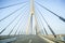 Driving car along the Guadiana International Bridge