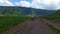 Driving through a desolated area at the Bromo volcano on Java