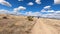 Driving dry arid desert hill trail follow UTV POV part 3 4K