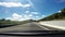 Driving on an empty highway south of Greece,