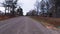 Driving first person view rock gravel narrow country road