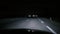 Driving on German autobahn at night