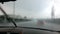 Driving in heavy raining