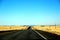 Driving in the historical route 66 near Death Valley in Nevada in USA