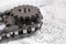 Driving industrial roller chain and sprocket