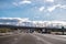 Driving on the interstate towards Palm Springs; Wind turbines installed at the entrance to Coachella Valley; Los Angeles county;