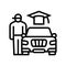 driving Lessons for teens line icon vector illustration