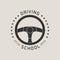 Driving license school vector logo, sign, emblem