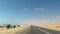 Driving on Luderitz to Walvis Bay coastal Road next to Namib Desert
