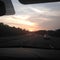 Driving into the most beautiful sunset...just gorgeous look!