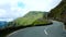 Driving mountain road A4086 towards Pen y Pass in Wales