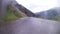 Driving on a mountain road in the austrian alps