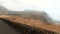 Driving near Mirador del Rio on Lanzarote island, Canary Islands, Spain, Europe.