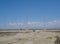 Driving over the Salt lake in Limassol, Cyprus