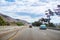 Driving on the Pacific Ocean coast on Highway 1 towards Pismo Beach, San Luis Obispo county, California