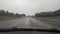 Driving in the rain on French motorway timelapse