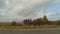 Driving Road along country fields