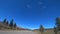 Driving on route 395, near mono lake and lee vining, in California, USA.