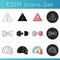 Driving safety icons set