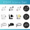 Driving safety icons set