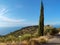 Driving scenic road on Lefkada island, Greece