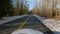 Driving on a scenic Road in Squamish Valley, British Columbia, Canada