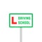 Driving school like learner driver plate