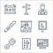 driving school line icons. linear set. quality vector line set such as computer test, automatic transmission, piston, learner,