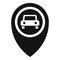 Driving school location icon, simple style