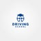 Driving School vector logo design