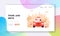 Driving School Website Landing Page, Learner Driving Car with Frightened Instructor. Student Driver Girl Study Drive Automobile