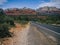 Driving in Sedona, Arizona towards Mescal Mountain