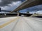 Driving Into Storm on Los Angeles Freeway