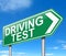 Driving test concept.