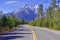 Driving in the Teton Range, Rocky Mountains, Wyoming, USA